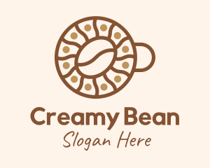 Festive Coffee Bean Cup logo design