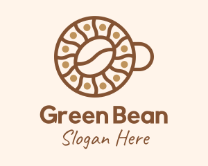 Festive Coffee Bean Cup logo design