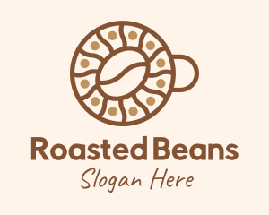 Festive Coffee Bean Cup logo design