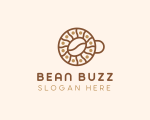 Festive Coffee Bean Cup logo