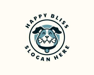 Happy Dog Bone Treat logo design