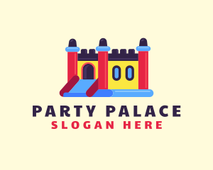 Bounce House Castle Slide logo design