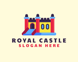 Bounce House Castle Slide logo design