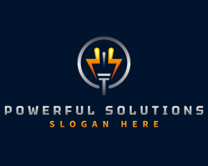 Electric Plug Energy logo design