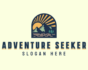 Adventure Mountain Trekking logo design