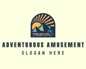 Adventure Mountain Trekking logo design