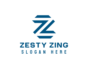 Blue Letter Z  logo design