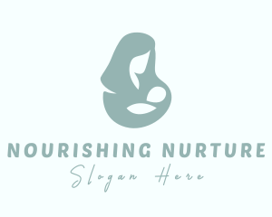 Mom Breastfeed Baby logo design