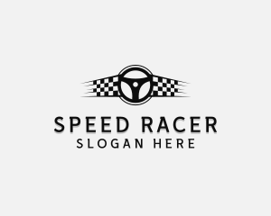 Race Flag Steering Wheel logo
