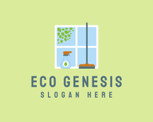 Eco Window Cleaner logo design