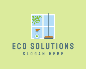 Eco Window Cleaner logo design