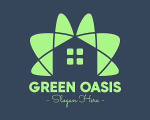 Green House Flower logo design