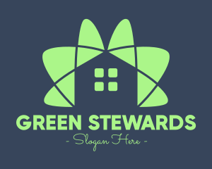 Green House Flower logo design