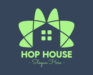 Green House Flower logo design