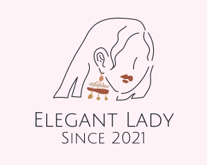 Fashion Lady Dangling Earrings logo design