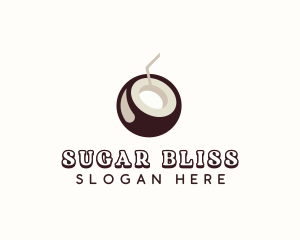 Coconut Juice Drink logo design