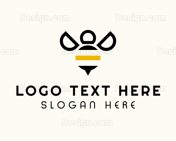 Minimalist Bee Insect Logo