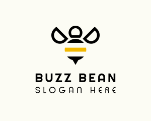 Minimalist Bee Insect logo design