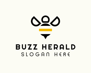 Minimalist Bee Insect logo design