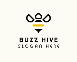 Minimalist Bee Insect logo design