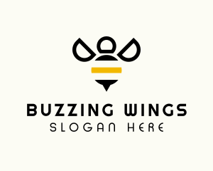 Minimalist Bee Insect logo