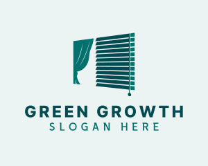 Green Window Blinds logo design