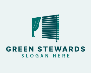 Green Window Blinds logo design