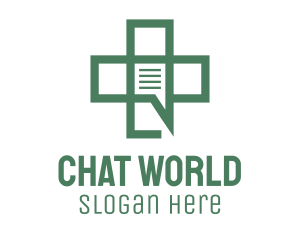 Green Medical Chat logo design