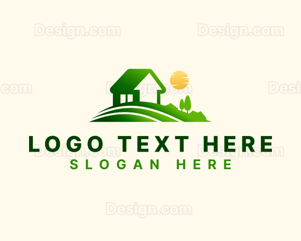 Lawn Yard Landscaping Logo