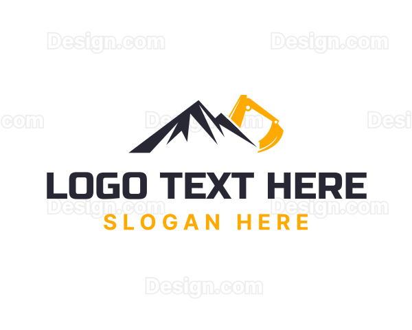 Mountain Excavation Contractor Logo