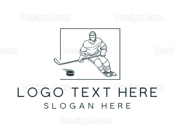 Hockey Player Tournament Logo