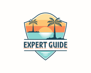 Tourism Beach Vacation logo design