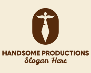 Brown Mustache Necktie  logo