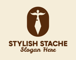 Brown Mustache Necktie  logo