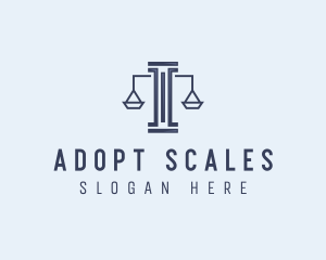 Justice Scale Pillar logo design