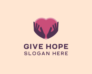 Open Hands Heart Donation logo design