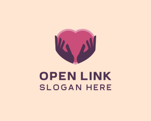 Open Hands Heart Donation logo design