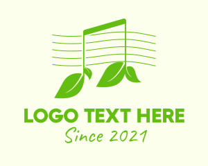 Green Note Leaf  logo