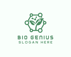  Leaf Plant Biotechnology logo design