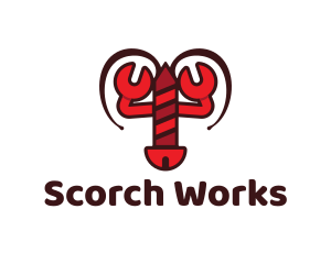 Lobster Wrench Screw logo design