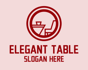 Dinner Table Badge  logo design