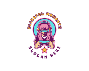 Virtual Woman Gamer Logo