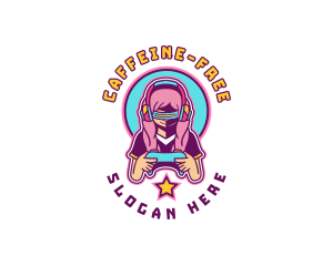 Virtual Woman Gamer logo design