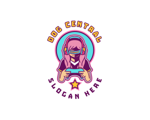 Virtual Woman Gamer logo design