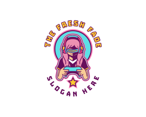 Virtual Woman Gamer logo design