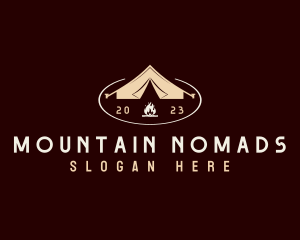 Outdoor Camping Tent logo design