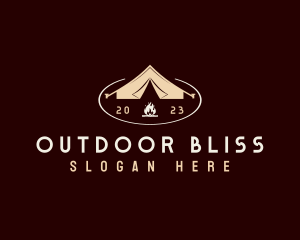 Outdoor Camping Tent logo design