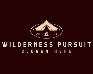 Outdoor Camping Tent logo design