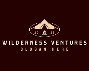 Outdoor Camping Tent logo design