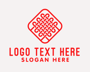 Weave Textile Pattern  Logo